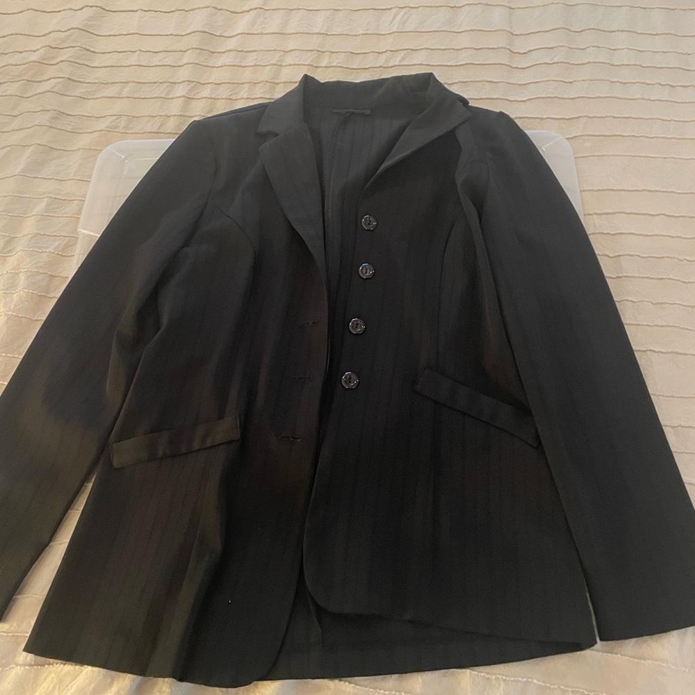 Pinstripe Black Blazer